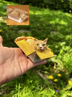 Realistic Cat Sculpture - Custom Handmade Miniature - Pet Memorial Gift Personalized