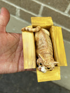 Realistic Cat Sculpture - Custom Handmade Miniature - Pet Memorial Gift Personalized