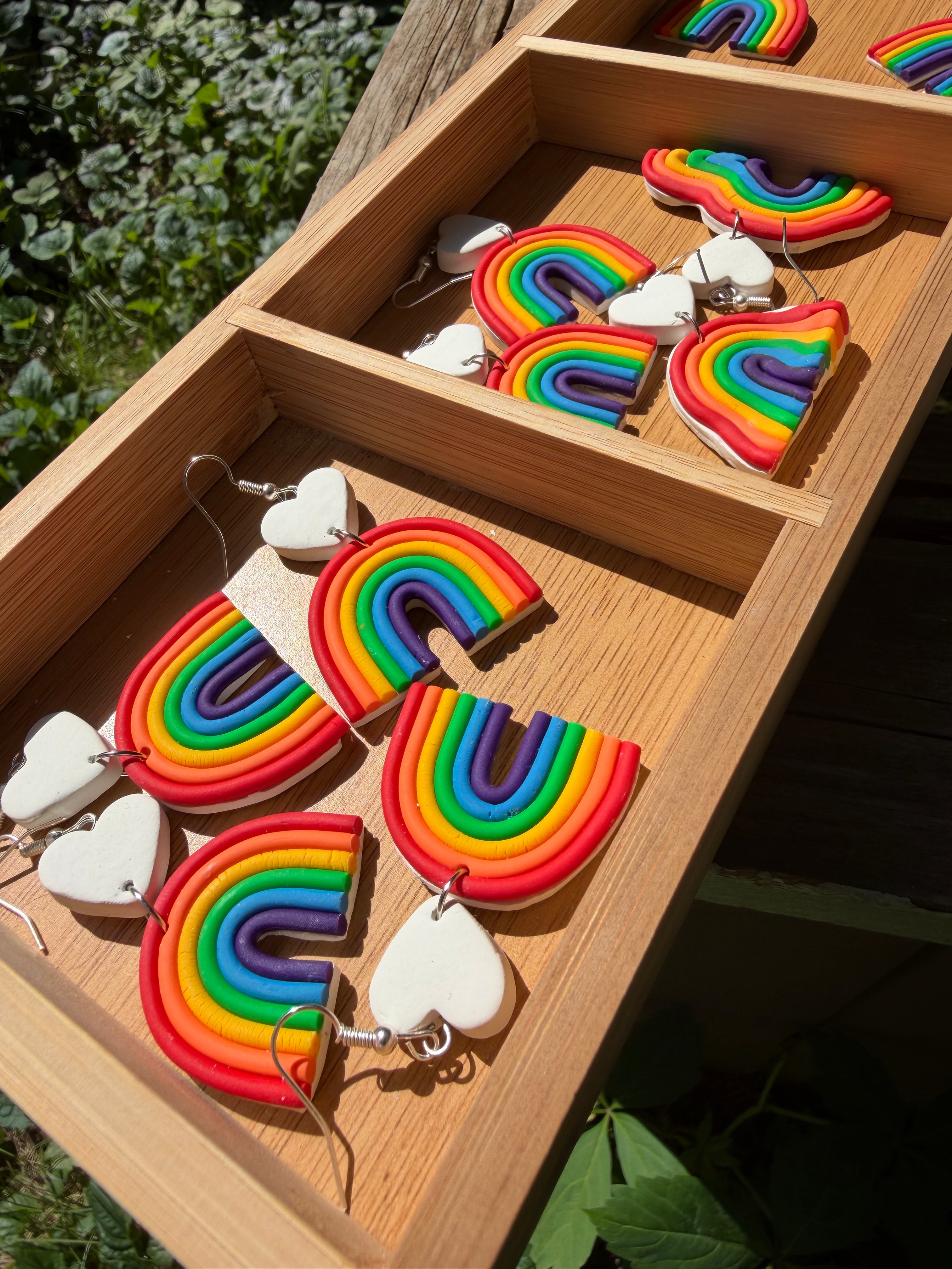 🌈 Handmade Rainbow Earrings