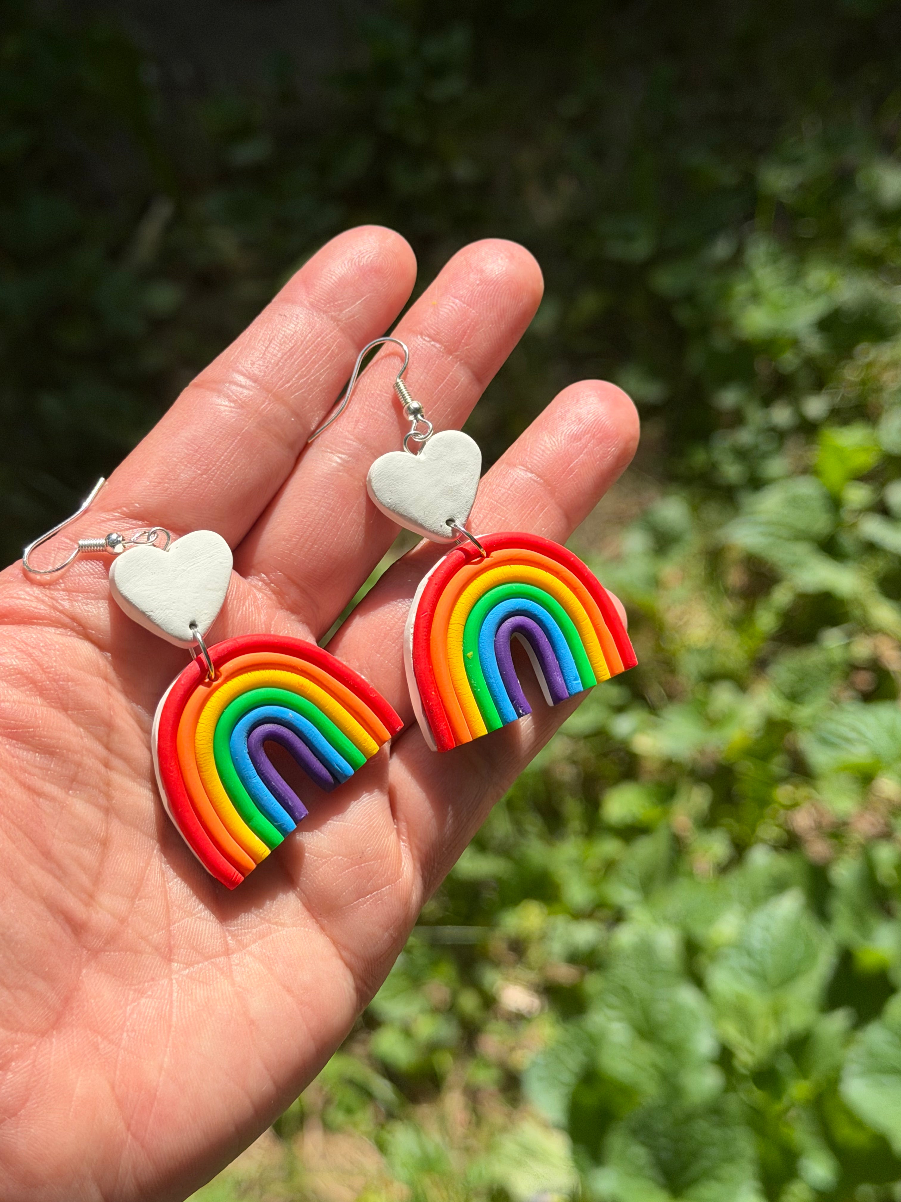 🌈 Handmade Rainbow Earrings