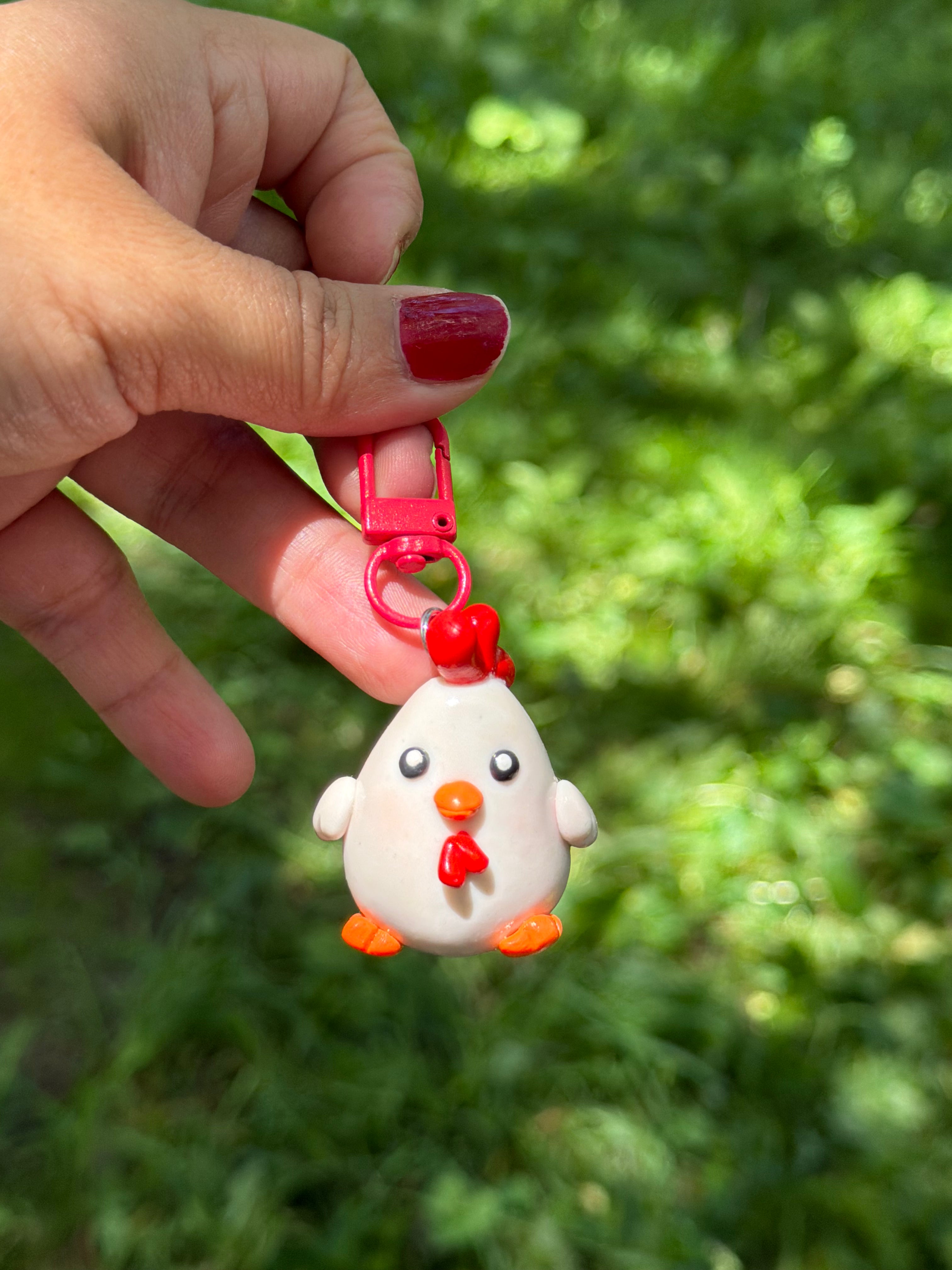 Cute Chicken Keychain