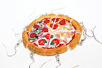 Realistic Mini Pizza Earrings | Handmade Polymer Clay Foodie Jewelry