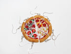 Realistic Mini Pizza Earrings | Handmade Polymer Clay Foodie Jewelry