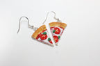 Realistic Mini Pizza Earrings | Handmade Polymer Clay Foodie Jewelry