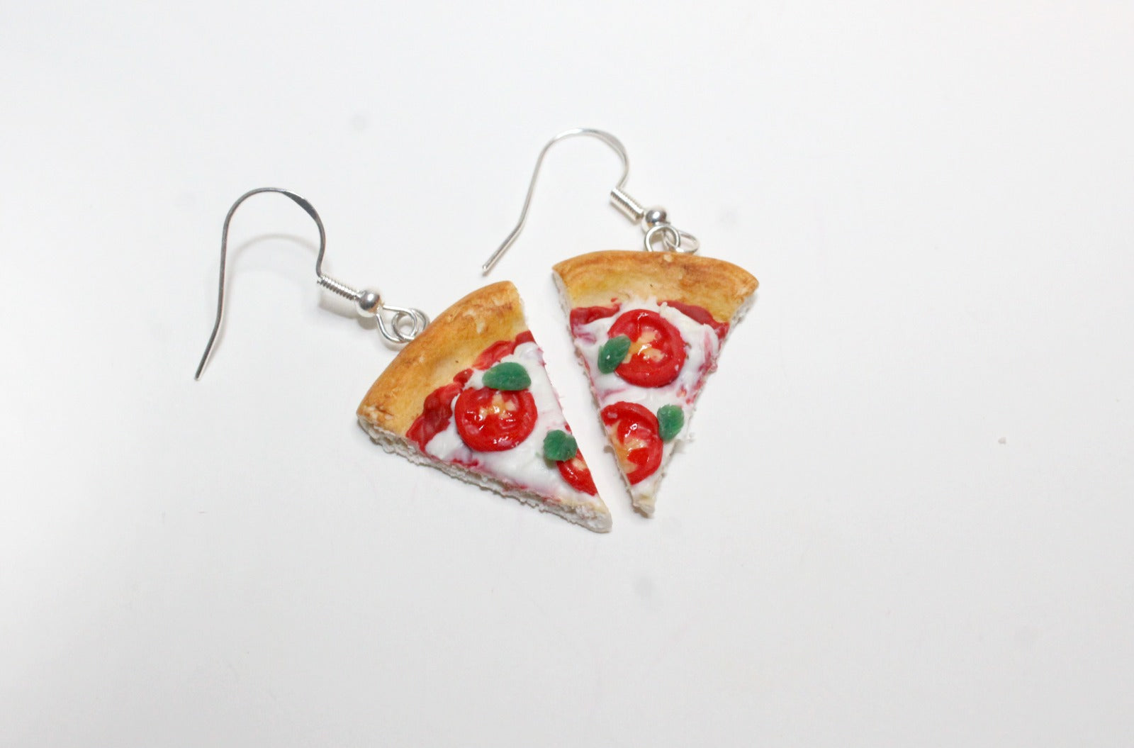 Realistic Mini Pizza Earrings | Handmade Polymer Clay Foodie Jewelry