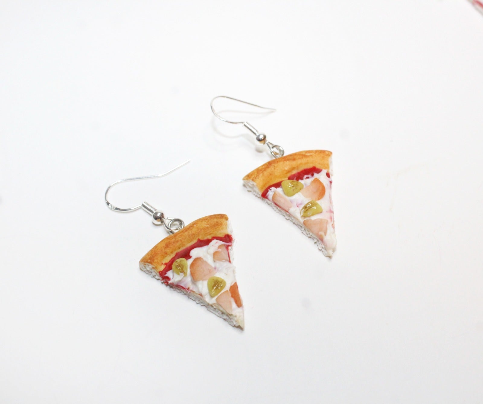 Realistic Mini Pizza Earrings | Handmade Polymer Clay Foodie Jewelry